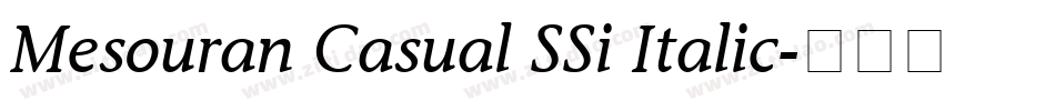 Mesouran Casual SSi Italic字体转换